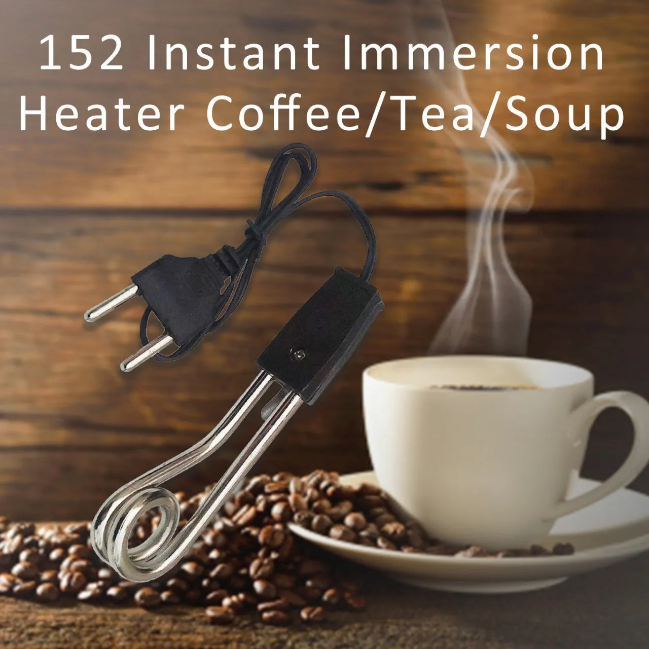 0152 Instant Immersion Heater Coffee  /  Tea  /  Soup Electric Water Portable Reheater