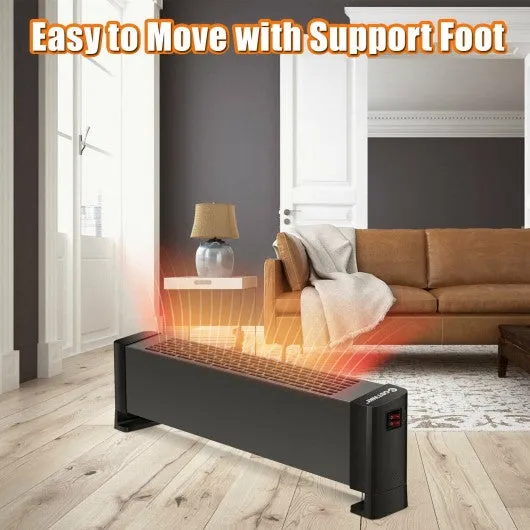 1000 W Baseboard Hardwire Portable Heater Silent Operation Fast Heating for Home