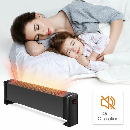 1000 W Baseboard Hardwire Portable Heater Silent Operation Fast Heating for Home