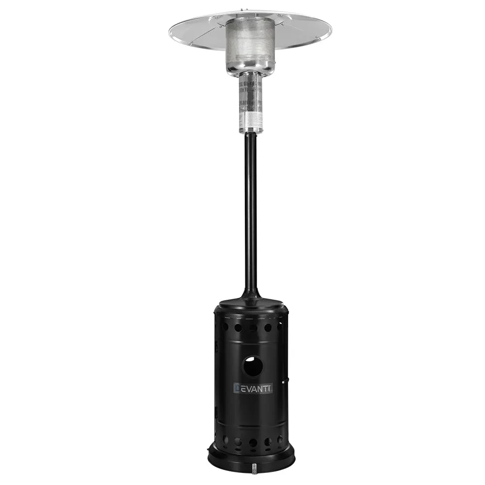 13.5kW Stainless Steel Gas Patio Heater with Wheels - Devanti