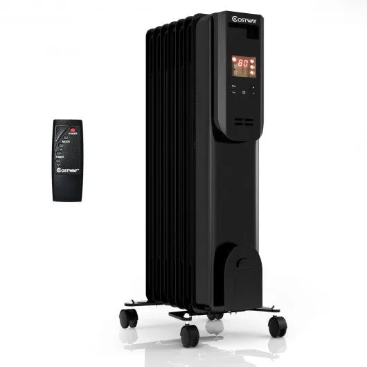 1500W LCD Electric Radiator Heater w/ Remote Control