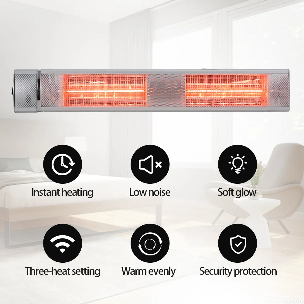 3KW Electric Indoor Heater Remote Control Wall Mounted Heater