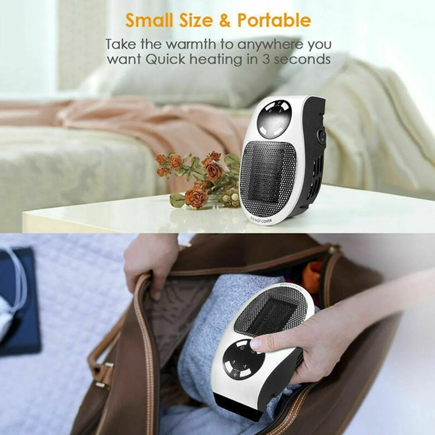 6033 Portable Electric Heater Mini Fan Heater Desktop Household