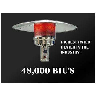 87" Two Tone Outdoor Patio Heater with Table