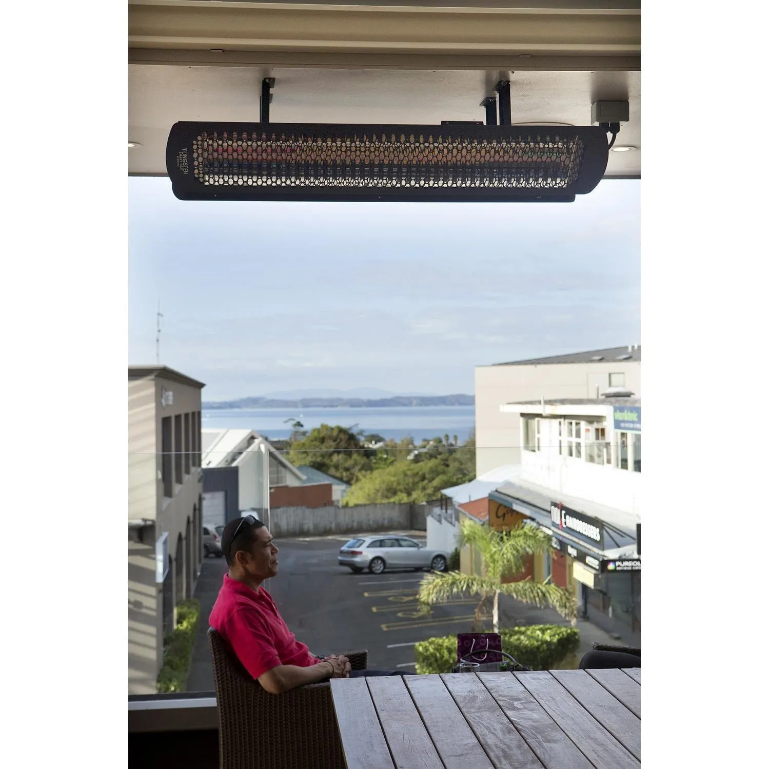 Bromic Heating - Tungsten Smart-Heat 44-Inch 4000W Dual Element 240V Electric Infrared Patio Heater - Black