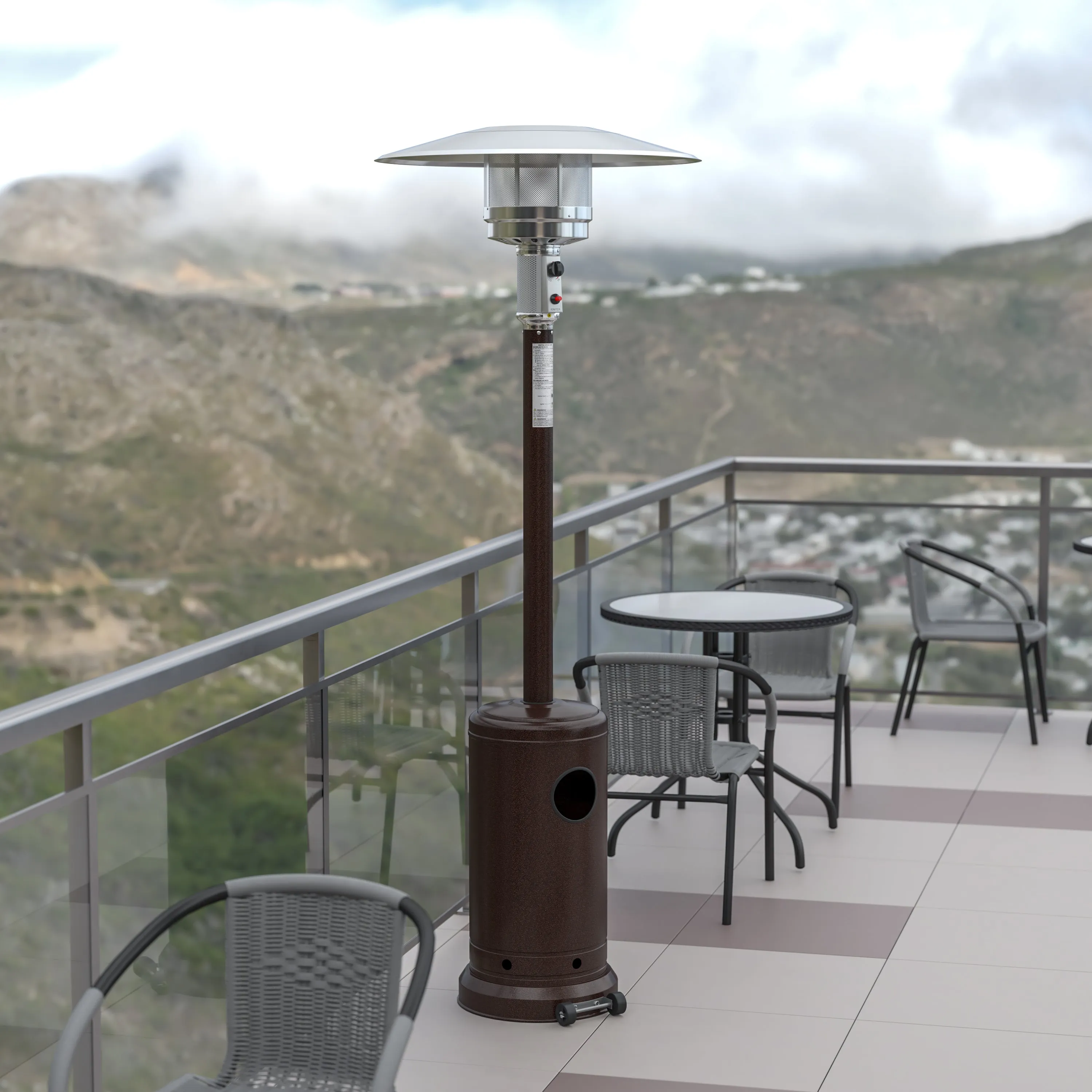 Bronze Outdoor Patio Heater NAN-HSS-AGH-BR-GG