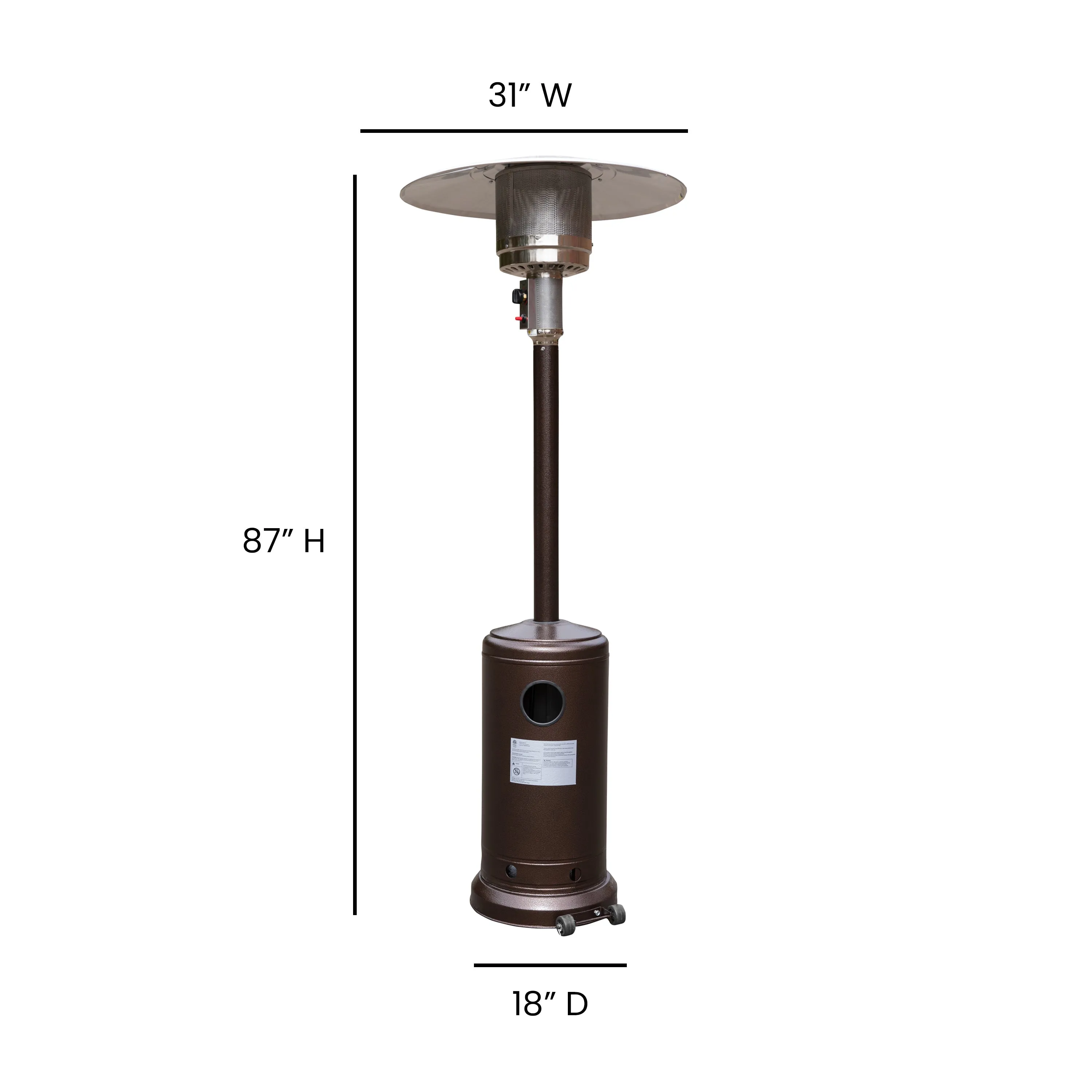 Bronze Outdoor Patio Heater NAN-HSS-AGH-BR-GG