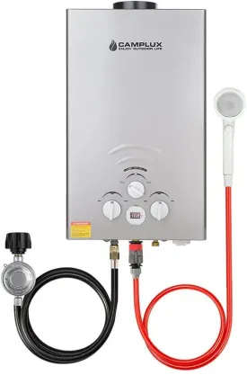 Camplux 8L Propane Outdoor Tankless Water Heater - Grey