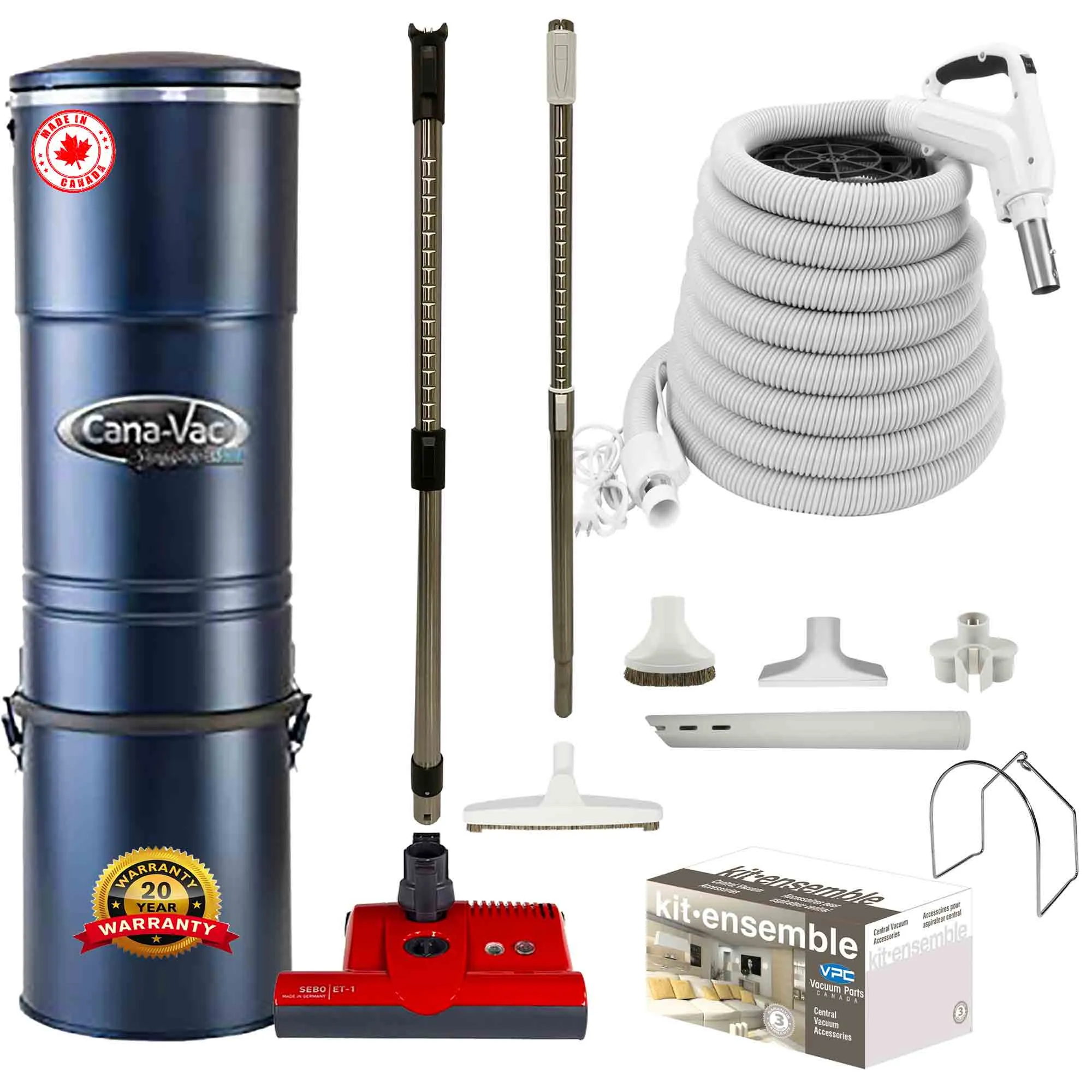 Cana-Vac LS690 Central Vacuum with Premium Electric Package