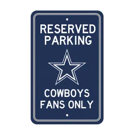 Dallas Cowboys Team Color Reserved Parking Sign Décor 18in. X 11.5in. Lightweight