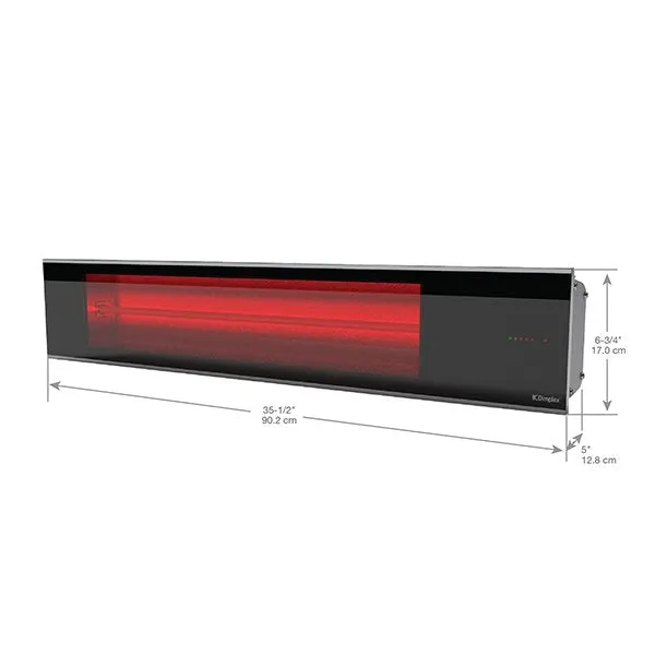 Dimplex - DIR Series 36" Indoor/Outdoor Wall-Mounted Electric Infrared Heater (2200W 240V) - DIR22A10GR