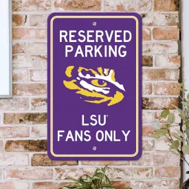 Fanmats LSU Tigers Team Color Reserved Parking Sign Décor 18" X 11.5" Lightweight