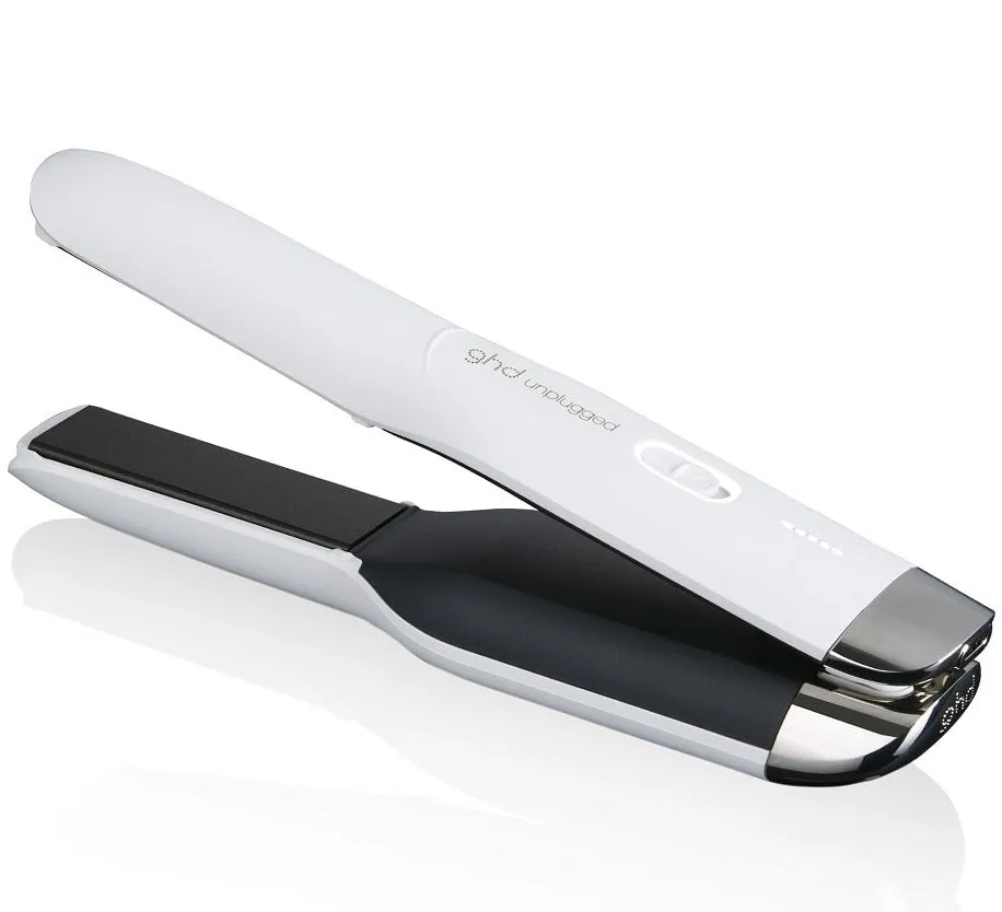 ghd unplugged straightener in matte white