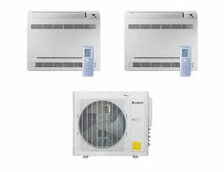 GREE Multi  Ultra Series 24,000 BTU 2-Zone Mini Floor Console 18K 12K Ductless Mini-Split System