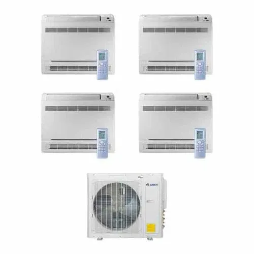 GREE Multi  Ultra Series 42,000 BTU 4-Zone Mini Floor Console 9K 12K 18K 18K Ductless Mini-Split System