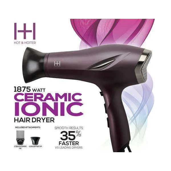 Hot & Hotter 1875 Watt Ceramic Ionic Hair Dryer