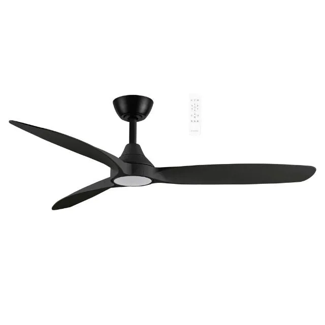 Martec Seaforth DC 1320mm Ceiling Fan with LED Light Matt Black