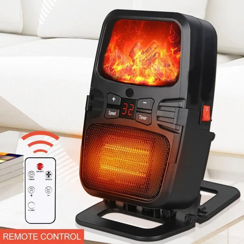 Mini Desktop Small Heater Home Flame Lamp Creative Portable Heater