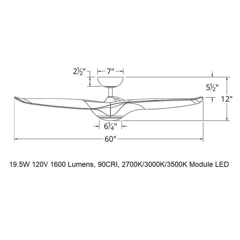 Morpheus III Indoor/Outdoor LED Smart Ceiling Fan