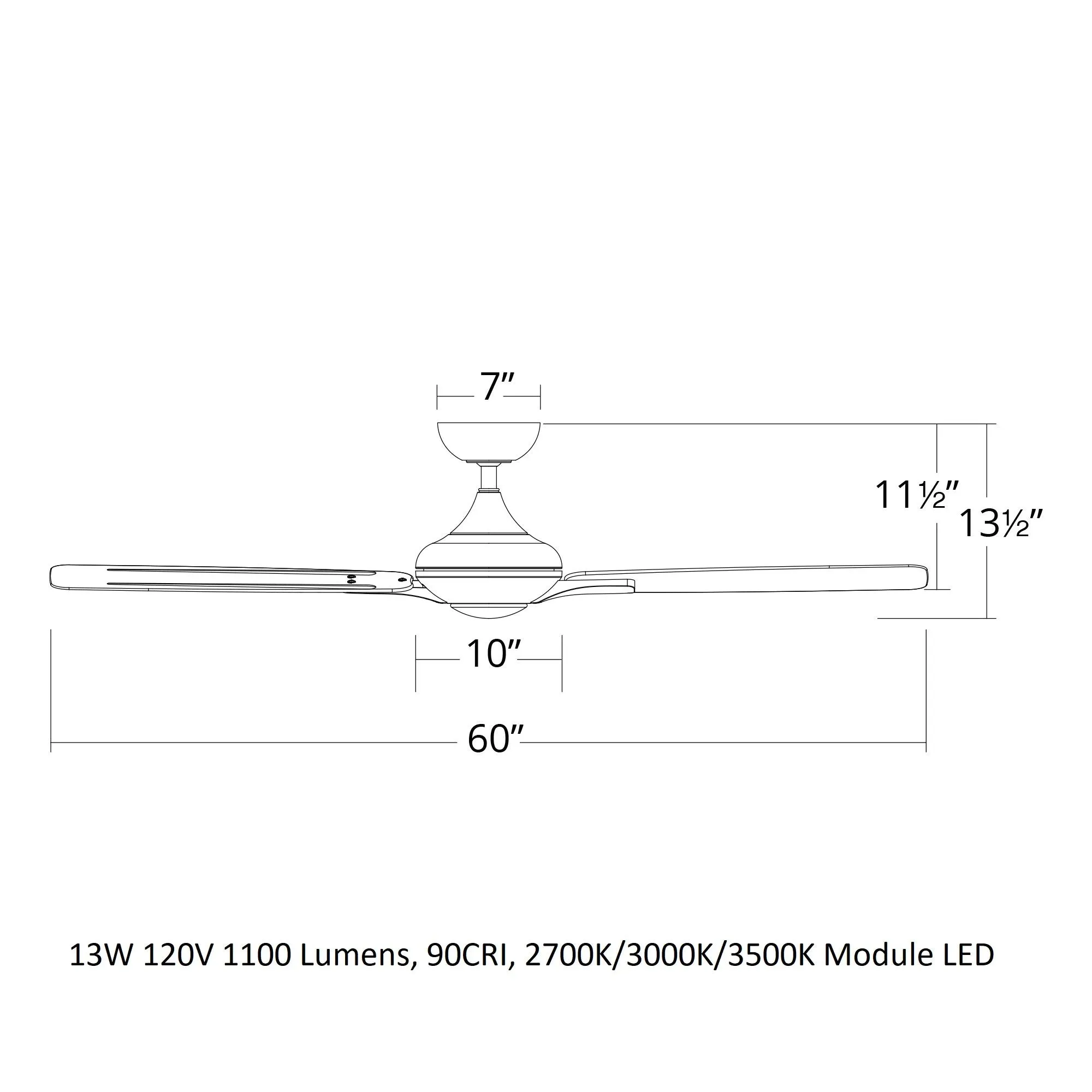 Mykonos 5 Indoor/Outdoor LED Smart Ceiling Fan