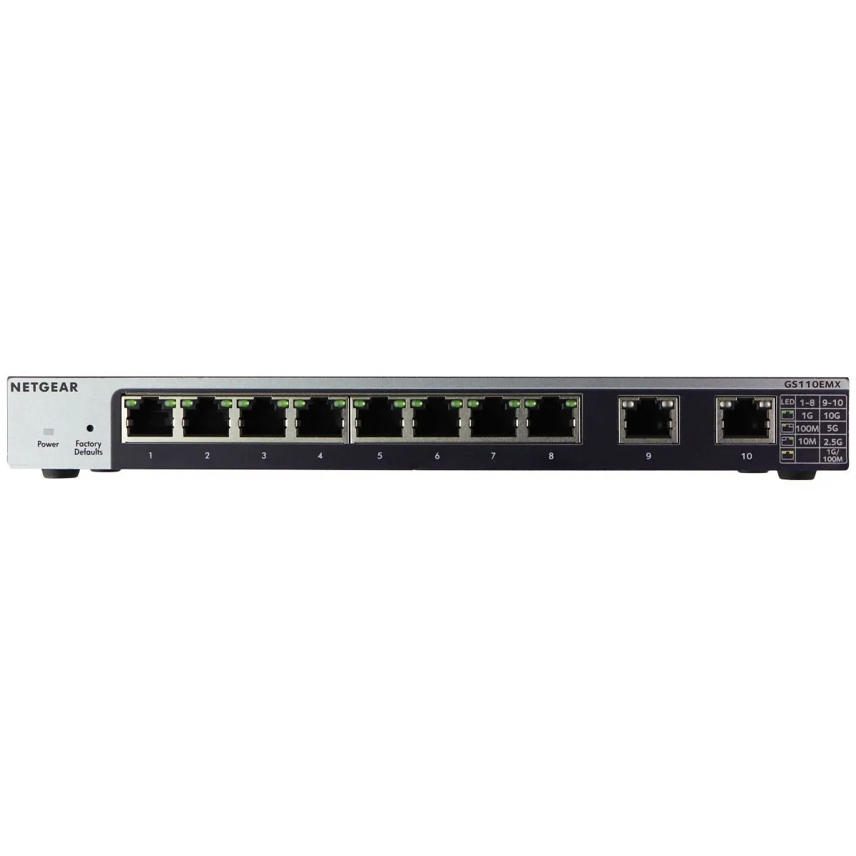 NETGEAR 10-Port Gigabit/10G Ethernet Plus Switch (GS110EMX)