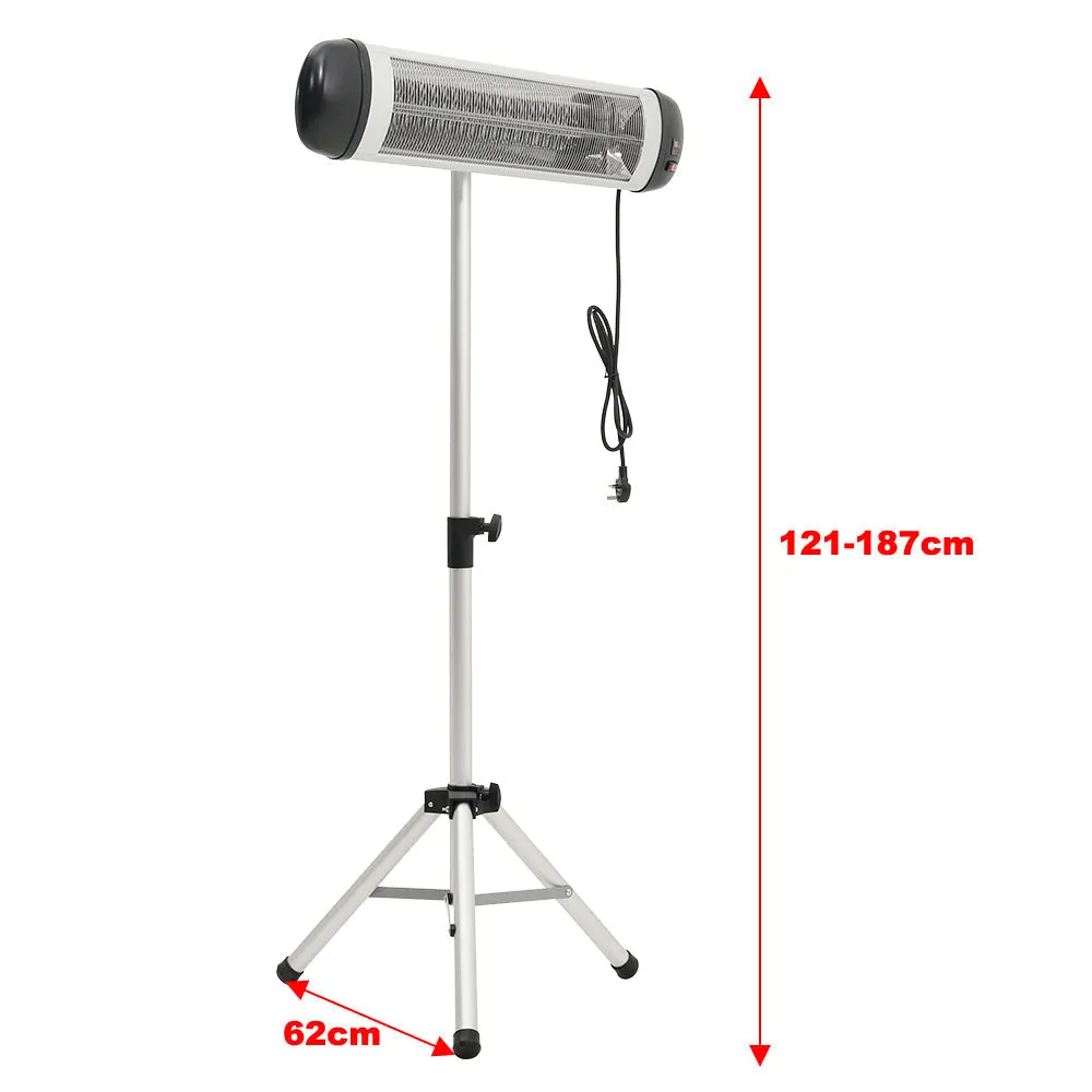 Portable Aluminium Space Heater Indoor Outdoor with Adjustable Tripod Stand