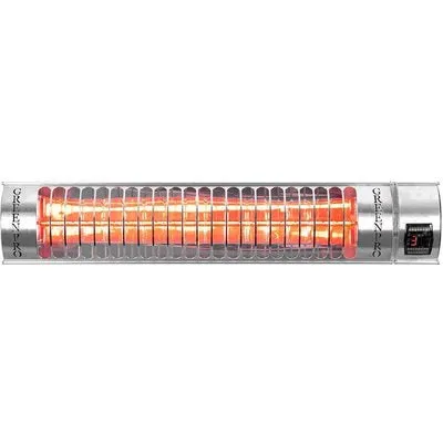 PRO Electric 2KW Chrome Wall Mounted Infrared Outdoor Patio Heater