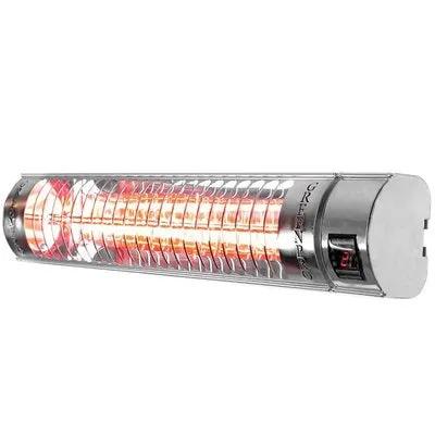 PRO Electric 2KW Chrome Wall Mounted Infrared Outdoor Patio Heater