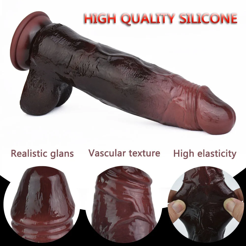 Remote Control Black Dildo Prostate Massager - Lifelike Thrusting Anal Sex Toys for Women