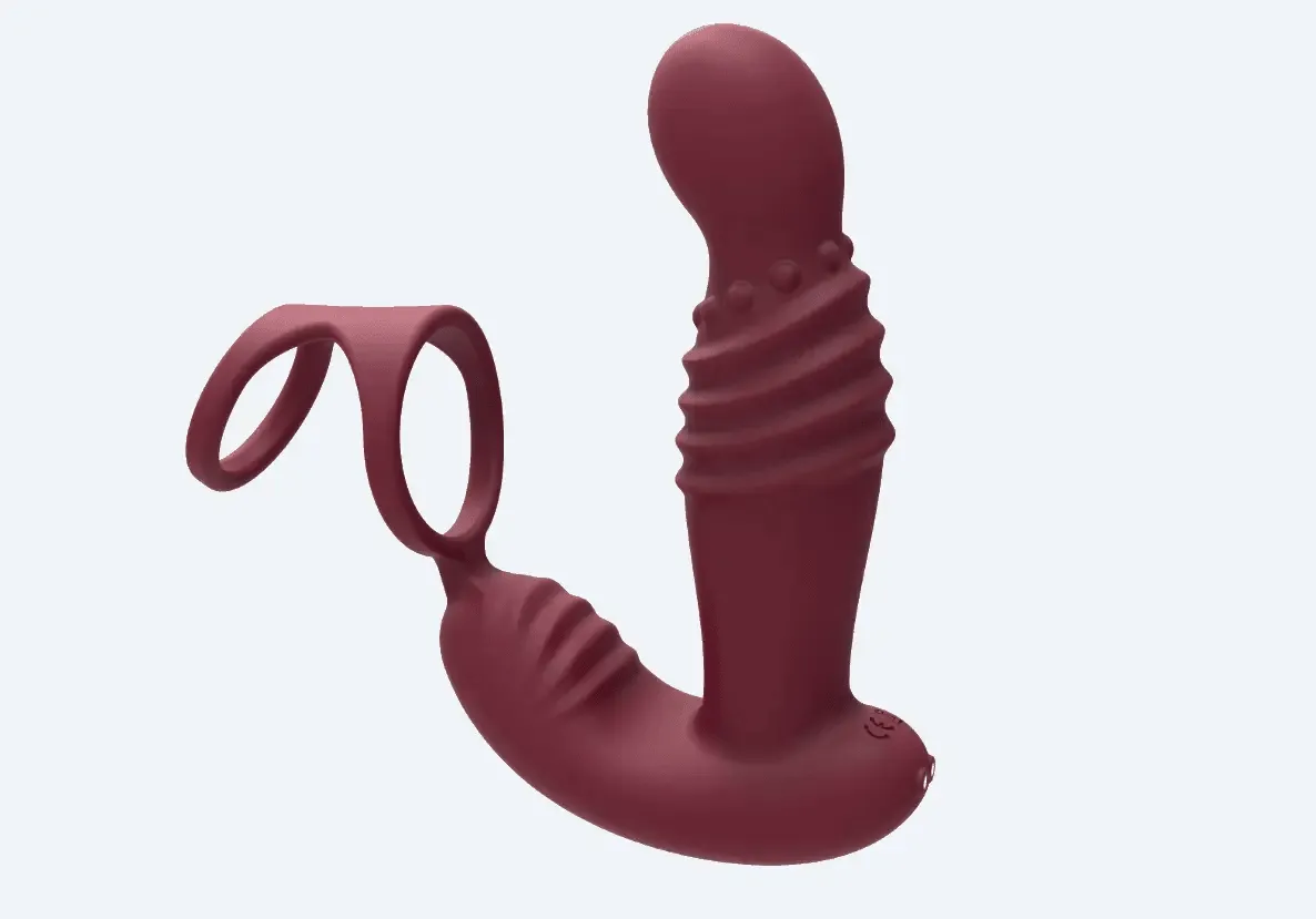 Remoter Thrusting Anal Prostate Massager - Cock Ring Penis Training - Domlust Robust