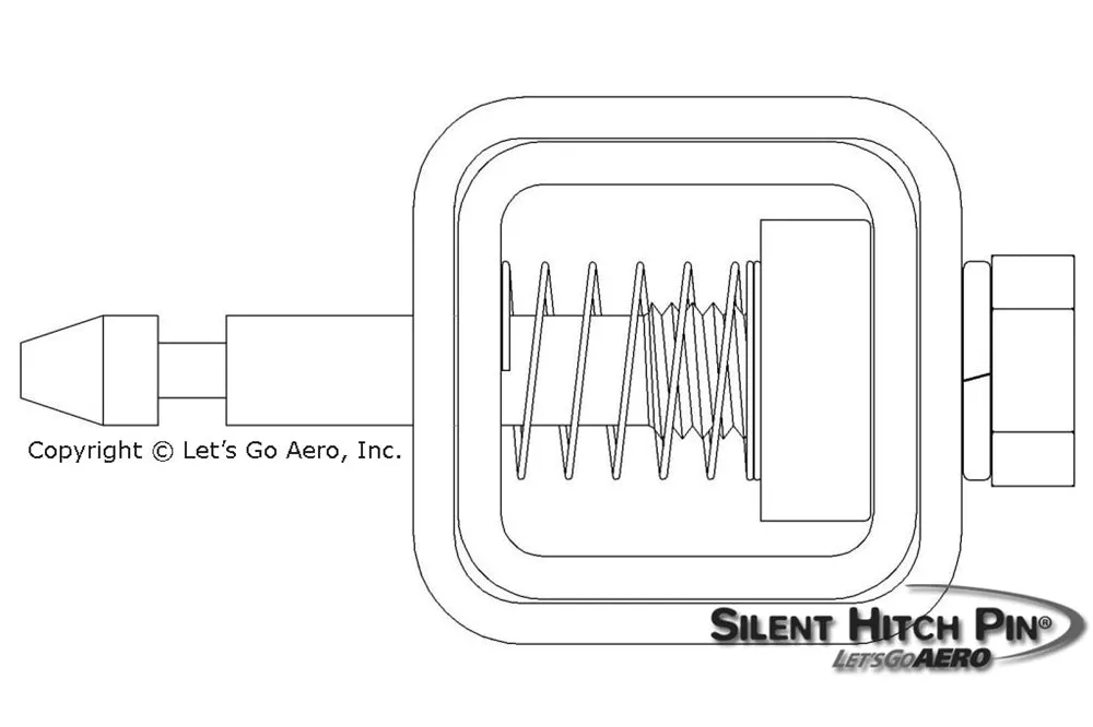 Silent Hitch Pin®: 5/8" Press-On Locking Anti-Rattle Pin for 2" Hitches