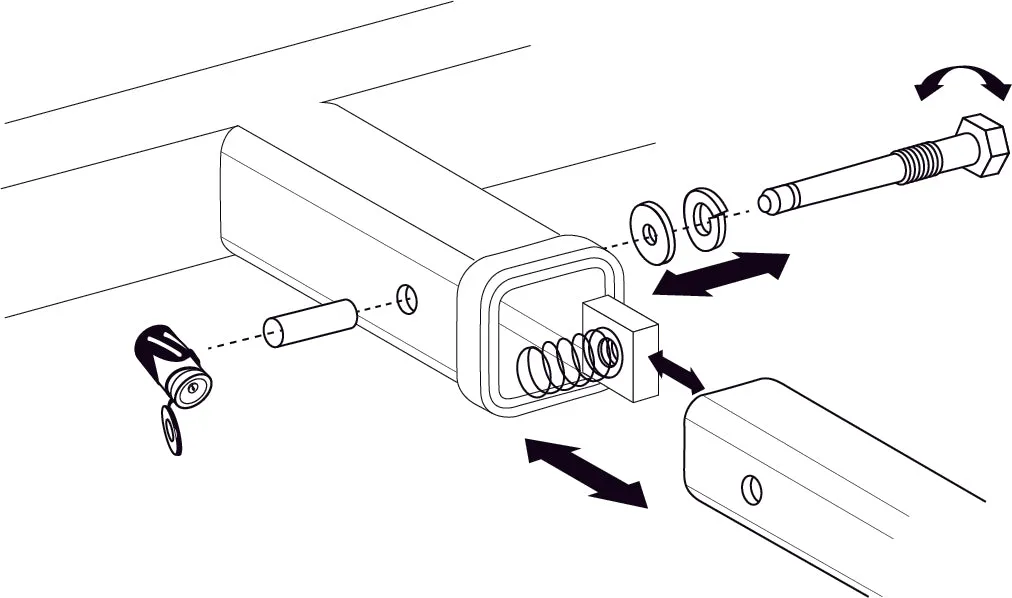 Silent Hitch Pin®: 5/8" Press-On Locking Anti-Rattle Pin for 2" Hitches