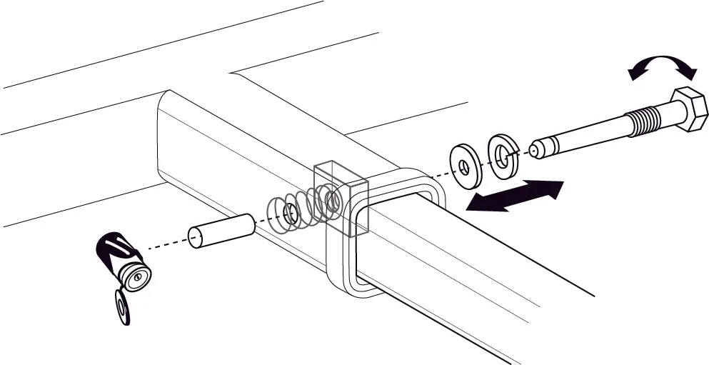 Silent Hitch Pin®: 5/8" Press-On Locking Anti-Rattle Pin for 2" Hitches