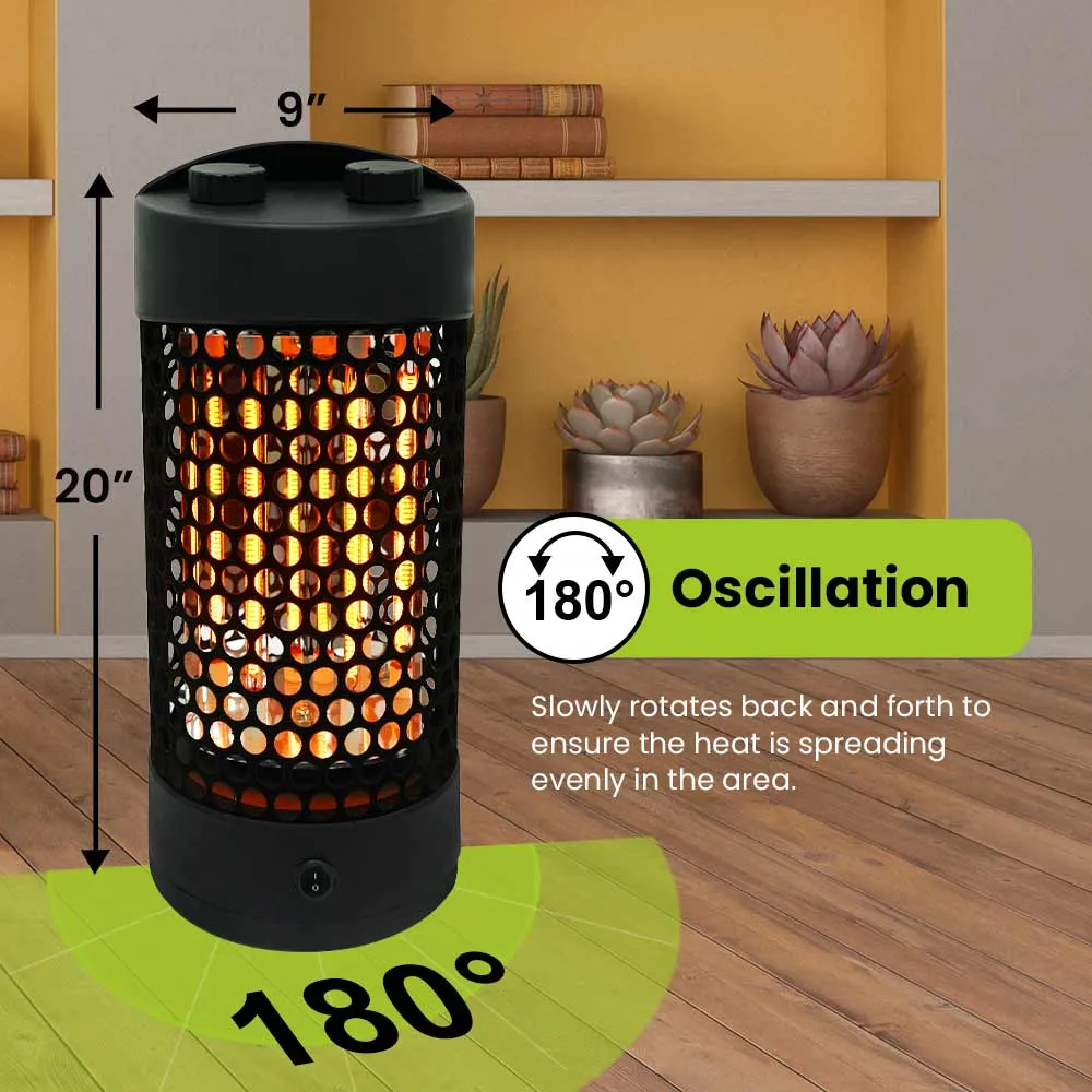 Space Heater - Black, 1500w - Gorilla Gadgets