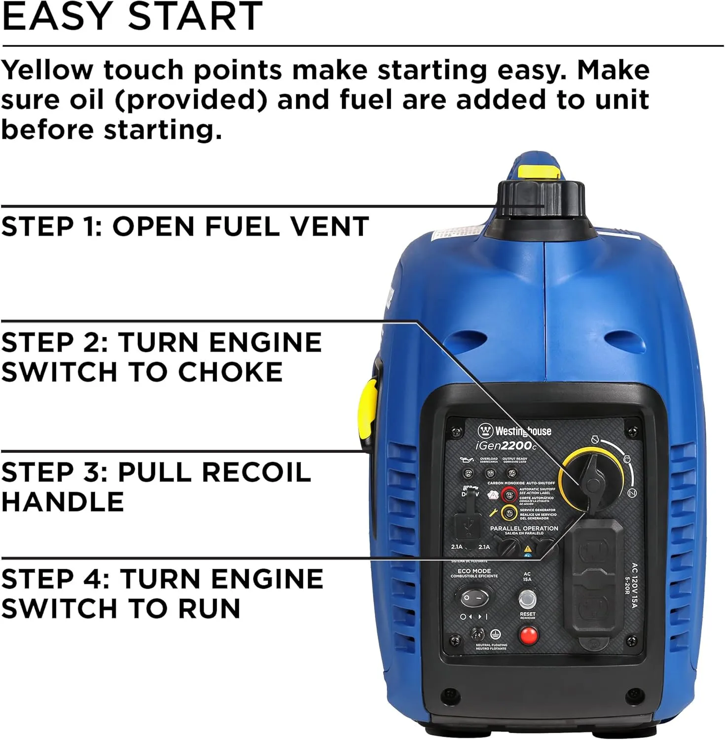 Super Quiet & Lightweight Portable Inverter Generator