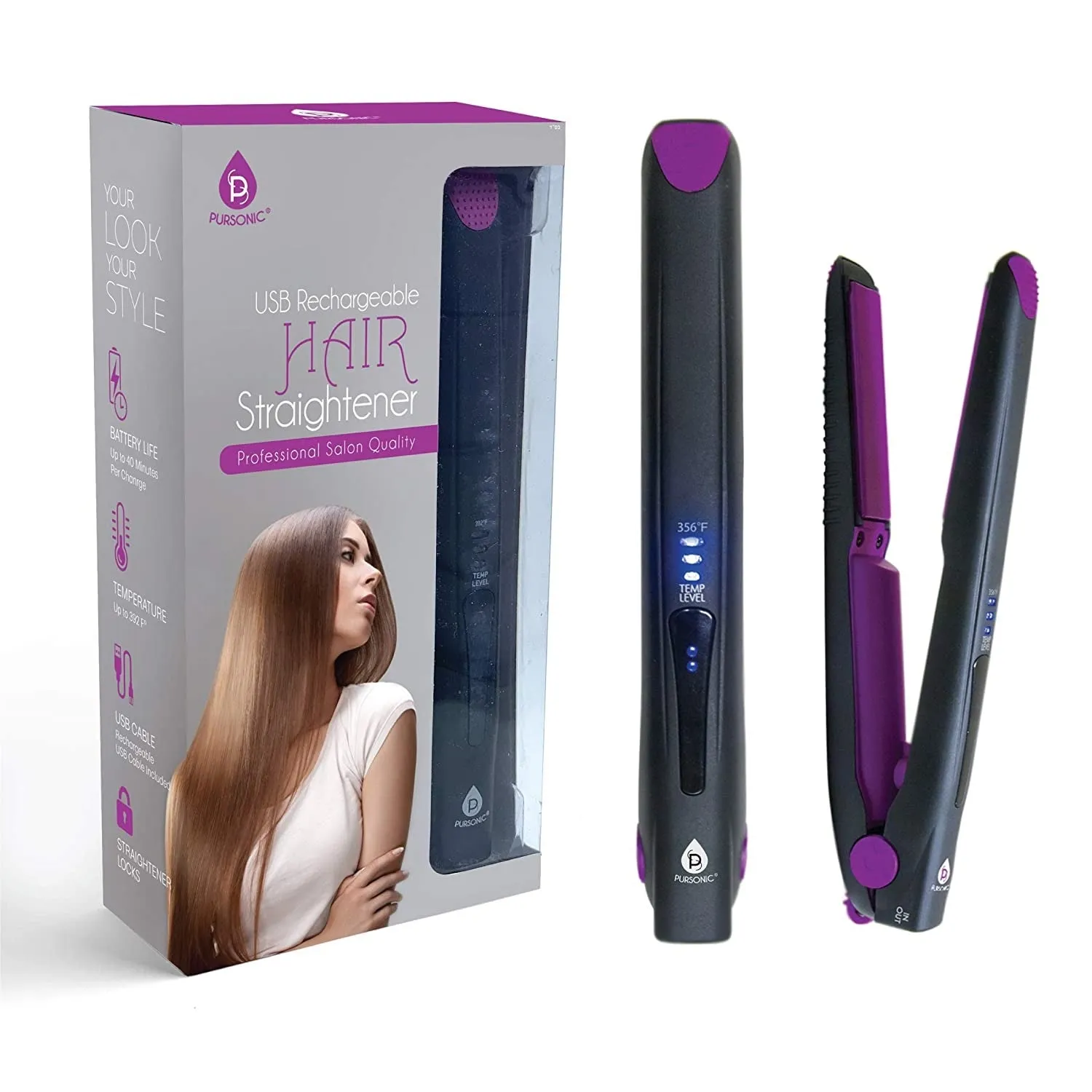 USB Rechargeable Hair Straightener